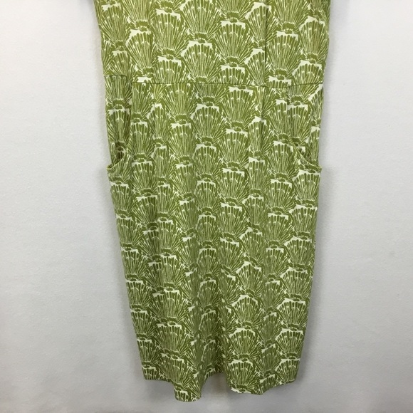 White Stuff Rockpool Dress in Grassy Green Shell Print - Picture 8 of 11